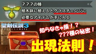 【聖剣伝説3 リメイク】？？？の種の秘密！意外と知られていないクラスチェンジアイテムの出現法則！優秀なクラスチェンジアイテム紹介【検証】