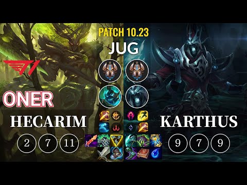 T1 Oner Hecarim vs Karthus Jungle - KR Patch 10.23
