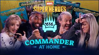 HEROES CLASH! Amber Glenn and Leonard Williams play Marvel Superheroes! | Commander at Home #616