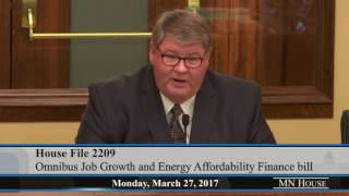 House Job Growth and Energy Affordability Policy and Finance Committee  3/27/17