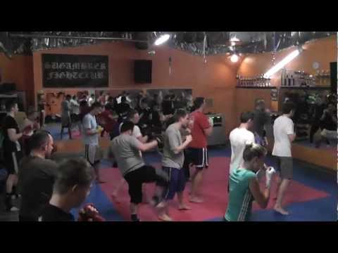 2013-02-04 Drills im Kickboxen - Kampfschule Sugambrer Fightclub Würzburg Franken