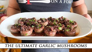Amazing Garlic Mushrooms with Shallots & Red Wine | Quick & Easy Recipe