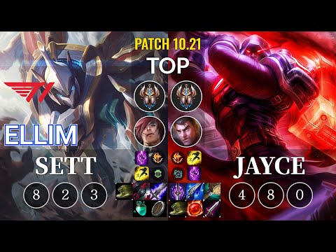 T1 Ellim Sett vs Jayce Top - KR Patch 10.21