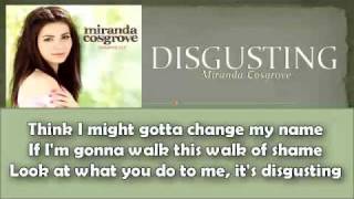 Disgusting - Miranda Cosgrove with Lyrics on Screen