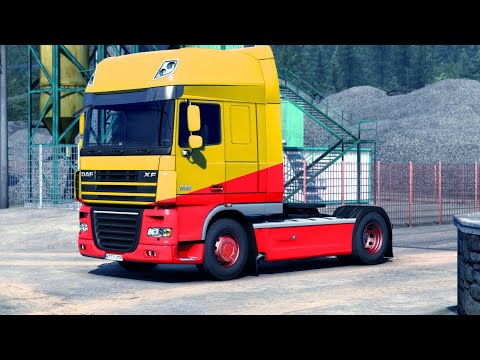 ETS 2 - DAF XF 105 Transporting an Excavator from Kristiansand to Stavanger Part 1