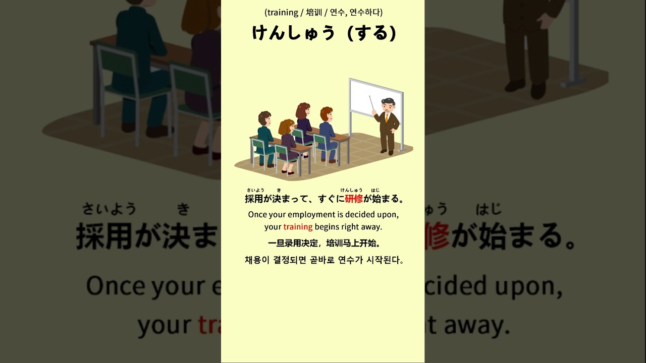 Simple Japanese Listening - 5 words a day p454 #jlpt #kanji #japanese #vocabulary