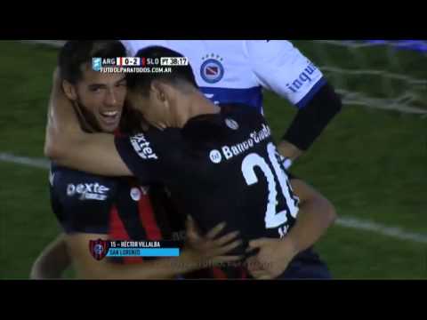 Gol de Villalba. Argentinos 0 - San Lorenzo 2. Fecha 21. Primera División 2015