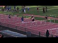 MIL meet #2, 110m high hurdles, Tyler finishes first with 15.09