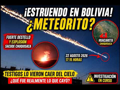 ¡METEORITO EN BOLIVIA! BÓLIDO causa fuerte ESTRUENDO en CHUQUISACA meteoro Huacareta 22 Agosto 2026