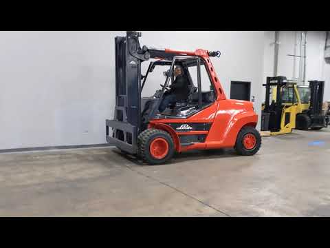 2015 Linde H80D 17500lb Dual Drive Pneumatic Diesel Forklift STK 9786