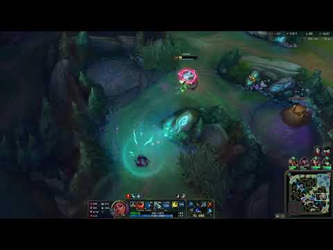 Qiyana gets fed and annoys people so that they overextend on BOT lane (Zyra, Caitlyn, Morgana)