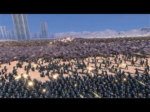 100,000 GERMAN WW2 SOLDIERS VS 10,000 T-REX - Ultimate Epic Battle Simulator UEBS