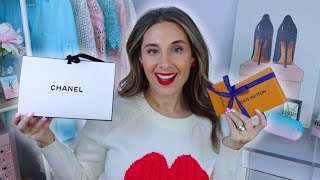 NEW ITEMS🩵 LOUIS VUITTON UNBOXING, CHANEL CAMELLIA FUTURA BLUSH 🌺 YSL FREE GIFT 🩷🩵