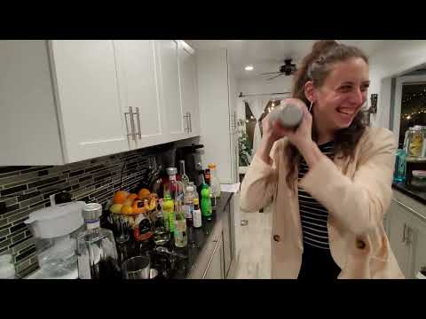 Tal showing us how to make Pisco Sours 2/19/2022