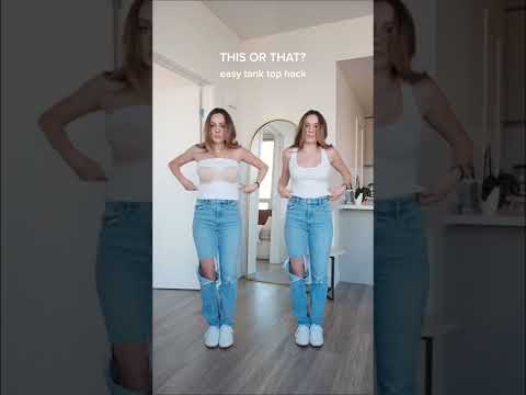✨EASY HACK✨ to crop your tank tops WITHOUT cutting it! 🙅🏼‍♀️👀 #shorts