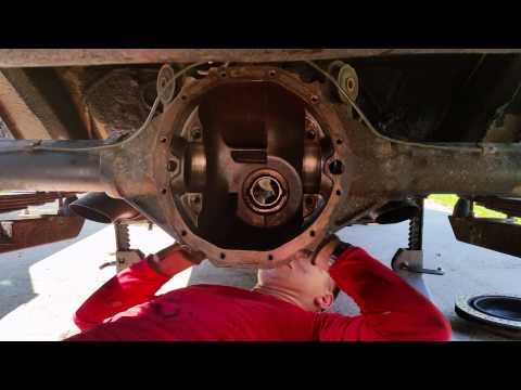 part 8 installing new pinion bearing race, posi install 12 bolt rear end. limited slip differential