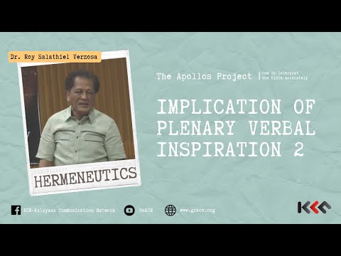 Hermeneutics: Implications of Plenary Verbal Inspiration 2