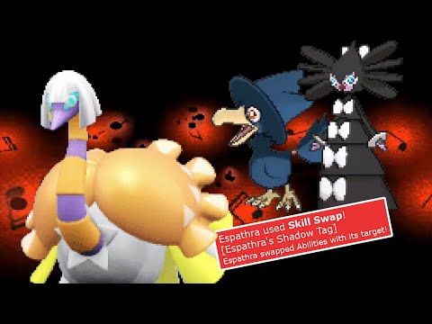 Skill Swap Espathra traps a Perish Song Shadow Tag team