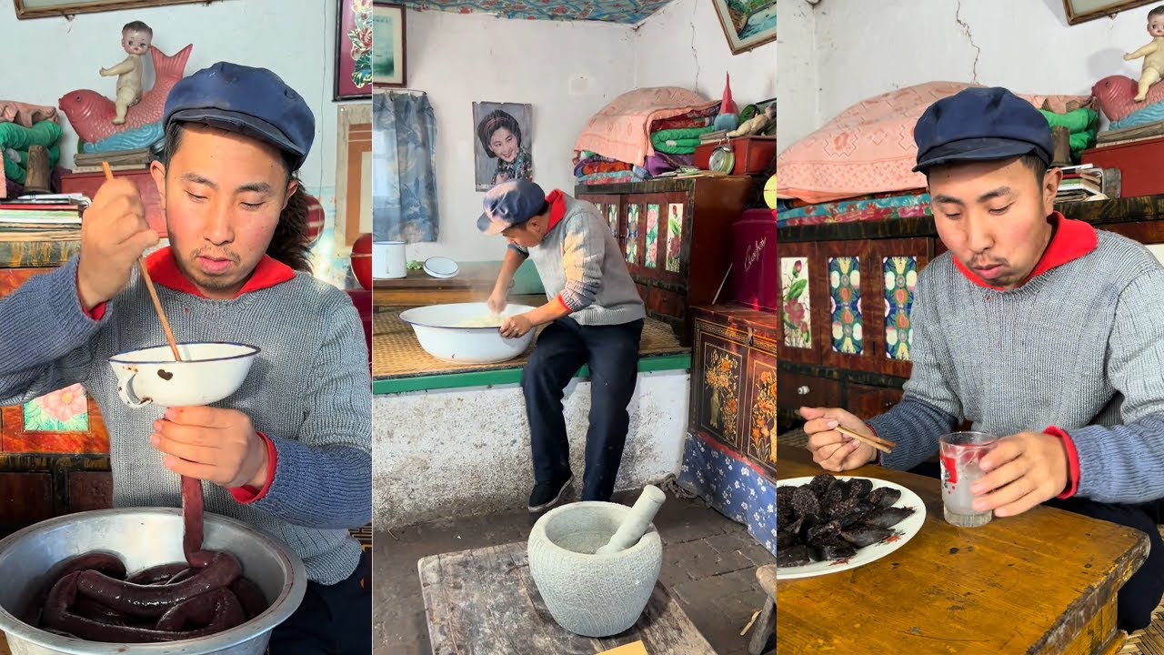 彪子自制米酒，甘甜多汁#food #民间手艺人 #手工制作