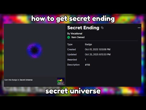 how to get secret ending (secret universe roblox)