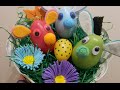 Пасхальные яйца + зайчик композиция DIY 