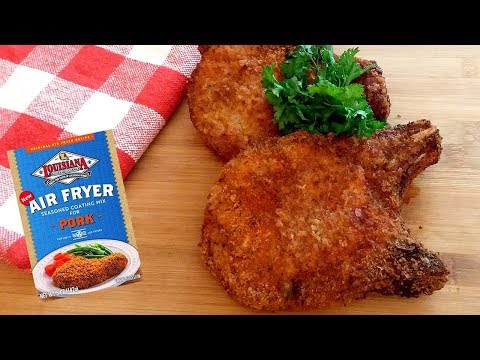 Air Fried Pork Chops - Louisiana Air Fryer Seasoned Coating Mix