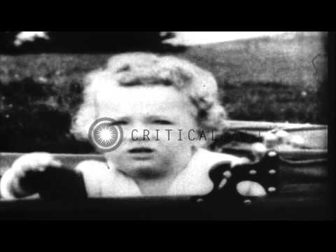 Newsreel 'Nation aroused at revolting kidnapping of Lindbergh Baby, Hopewell N.J' HD Stock Footage