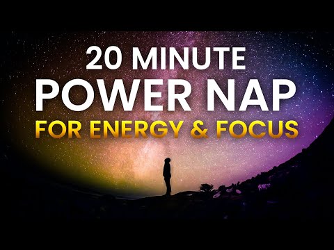 Guided 20 min POWER NAP Hypnosis for Energy and Focus // 20 Minutes Timed Sleep (Bells to Wake You)