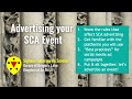 How To Advertise Your SCA Event