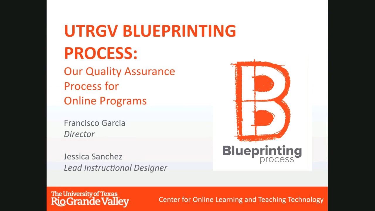 Webinar: UTRGV Blueprinting Process