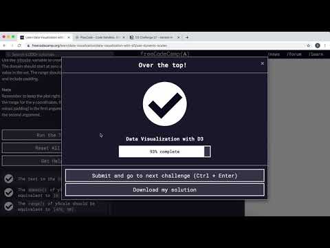 27 - Use Dynamic Scales - Data Visualization with D3 - freeCodeCamp Tutorial