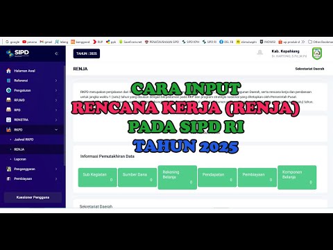 CARA INPUT RENJA TAHUN 2025 PADA APLIKASI SIPD RI