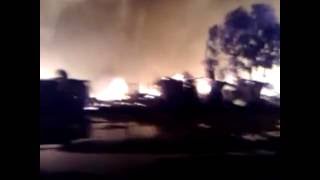 preview picture of video 'Sebuyau town destroyed by fire, June 24/25 2012'