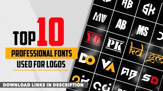 Top 10 Letter Logo Design Fonts | Free Fonts Pack Download