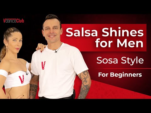 Salsa Shines Men 🕺 Tres-Tres Variations & Cross with Left Turn  | Fernando Sosa | for Beginners ✅