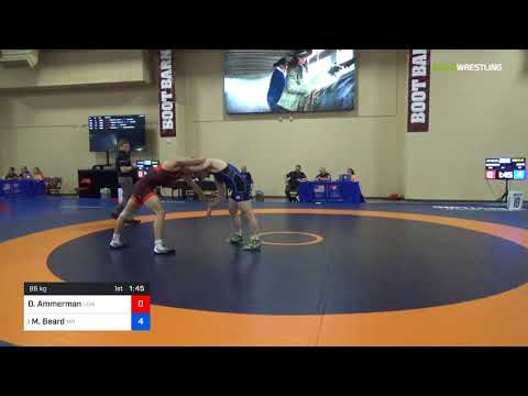 2018 Marine Corps US Open/UWW Junior Freestyle 86 Con 8 #1 - Dylan Ammerman (Lehi) Vs. Michael Bea