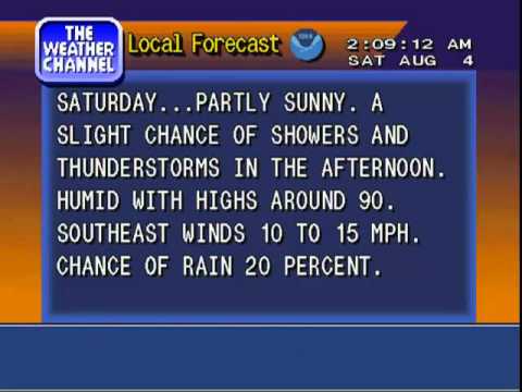 WeatherStar 4000 Emulator - August 4, 2012
