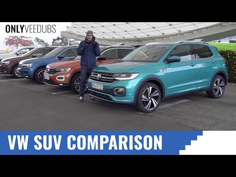 VW SUV comparison Touareg vs Tiguan vs T-Roc vs T-Cross - OnlyVeeDubs VW reviews