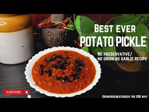 Potato pickle| Best ever recipe| Pickle without preservative| No onion garlic recipe| quick homemade