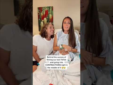 Going into CONTRACTIONS while filming a TikTok! #shorts