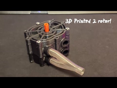 3D Printed 2 rotor engine