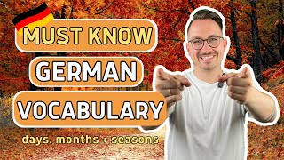 How to say days, months and seasons in German - German with a German