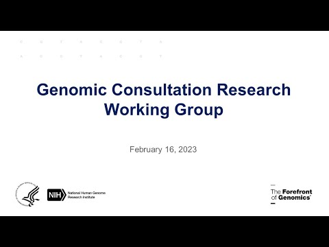 NHGRI Genomic Research Consultation Working Group