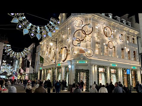 Luxury London Christmas Walk Tour 2025 | Central London Christmas Lights & Market [4K HDR]