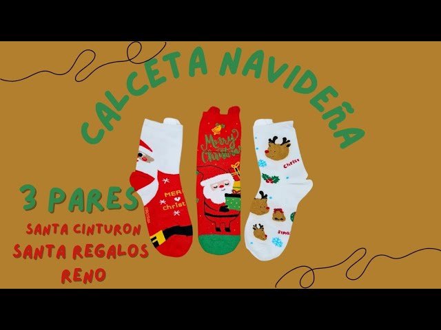 Vídeo relacionado con Juego de 3 medias navideñas: 30 x 20 cm, calcetines de Papá Noel con luces LED, calcetines luminosos, bolsa de regalo, botas de Papá Noel, muñeco de nieve, reno
