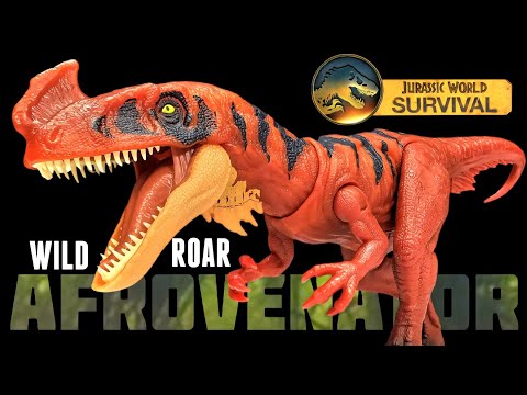 Mattel Jurassic World Survival Wild Roar Afrovenator Review!!!