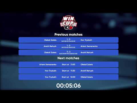 10:00 Oleksii Zaiets 3-2 Andrii Rehush West 1 WIN CUP 07.11.2022 | TABLE TENNIS WINCUP