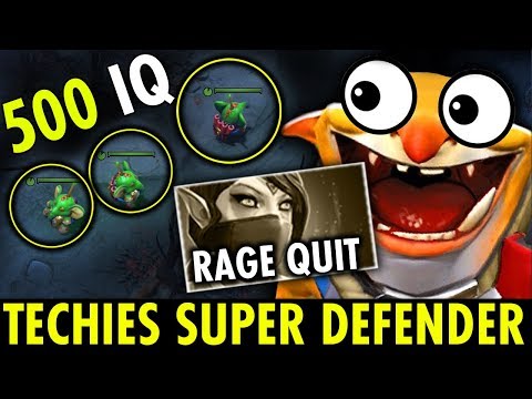 TECHIES 500IQ SUPER DEFENDER!! When They Can't Push & Give up the Game | Techies Official