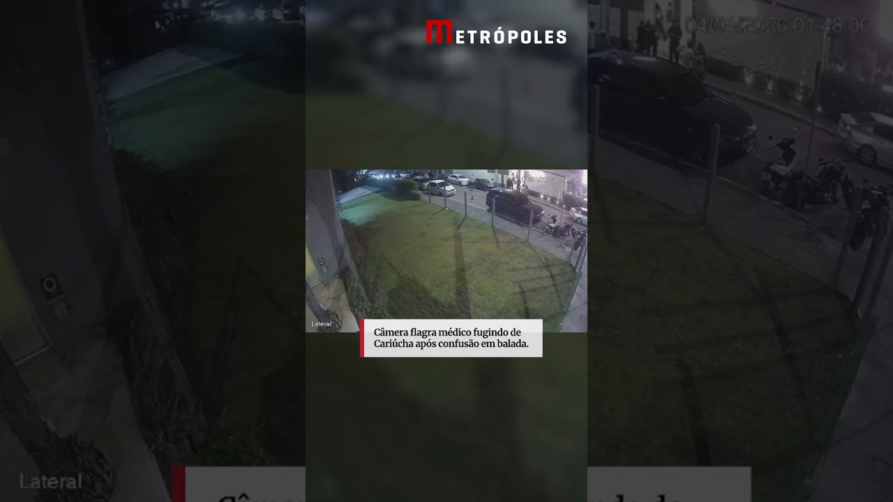 Câmera flagra médico fugindo de Cariúcha após confusão em balada