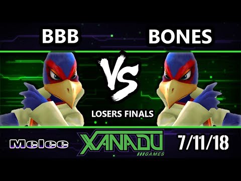S@X 258 SSBM - BBB (Falco) Vs. Bones (Falco) - Smash Melee Losers Finals